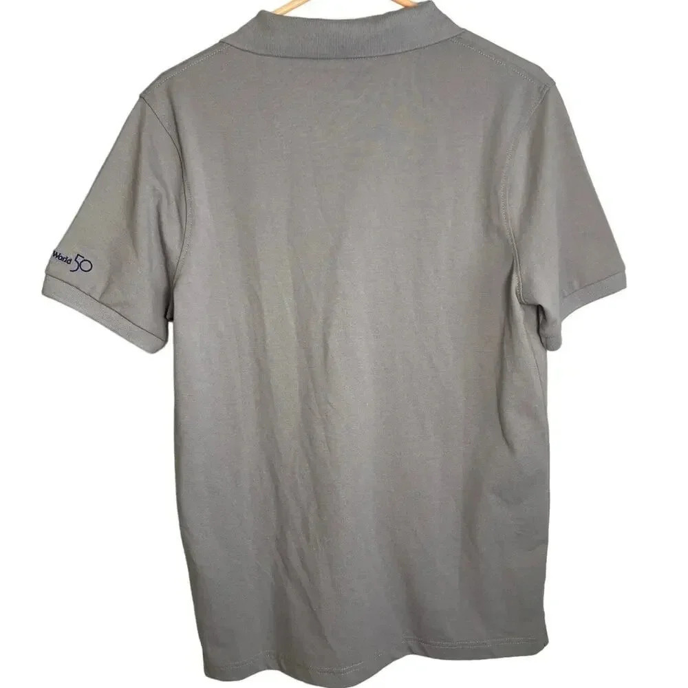 Disney 50th Anniversary Gray Short Sleeve Polo Shirt Men's Size Small - Picture 2 of 5